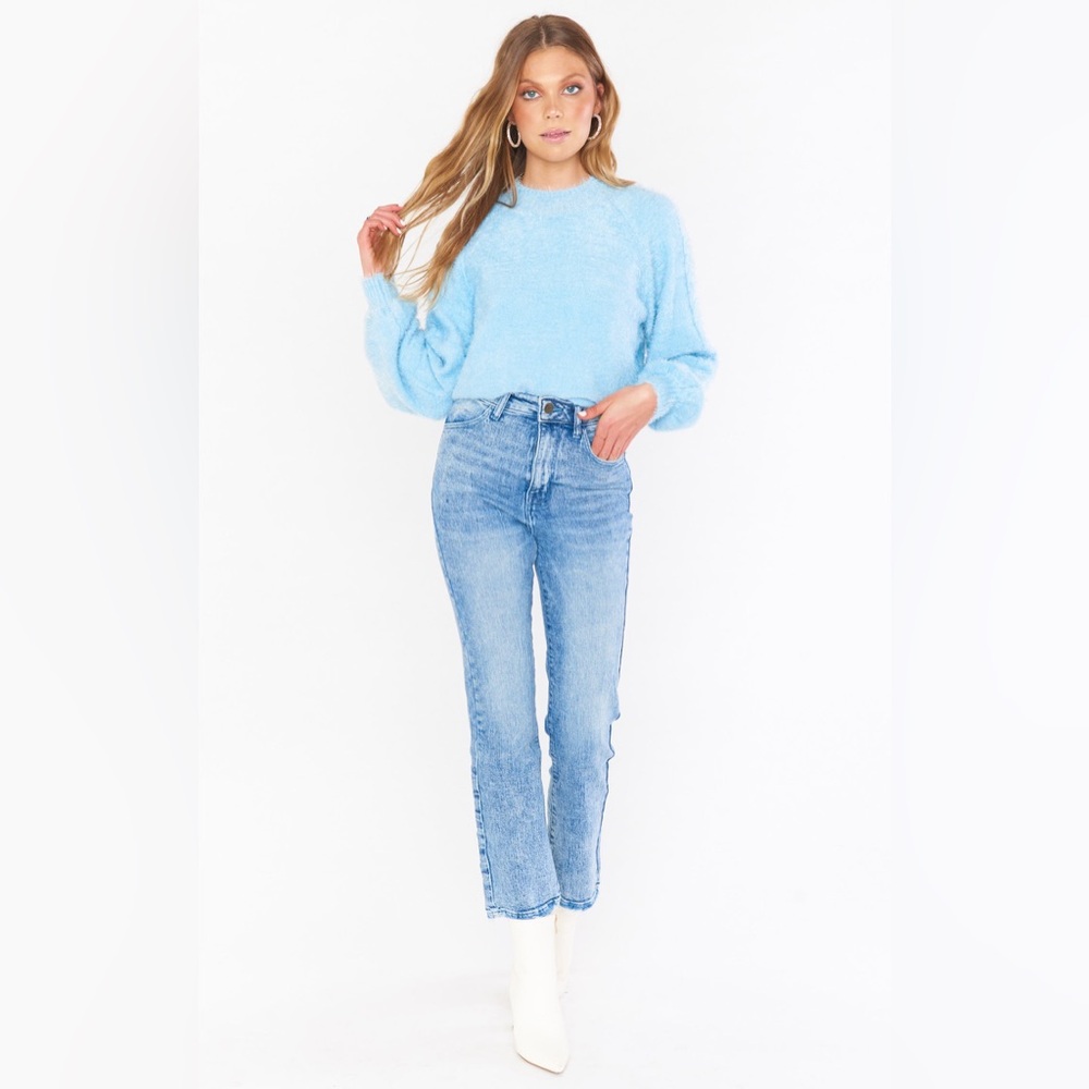 Show me Your Mumu Vienna Sweater Frosty Blue Knit